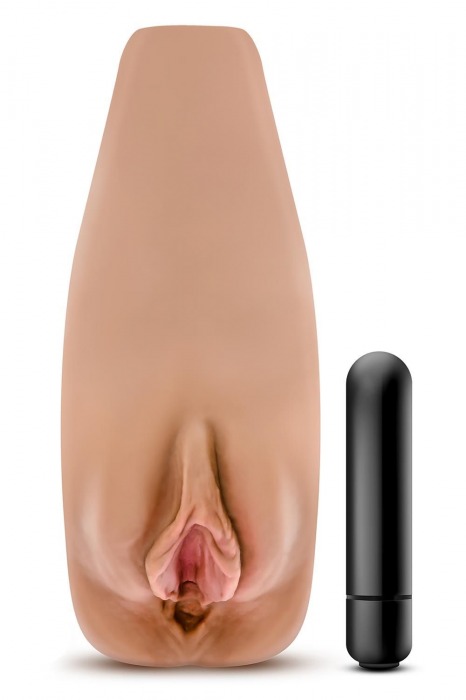 Маструбатор-вагина с вибрацией Soft   Wet Renata Realistic Tan Masturbator - Blush Novelties - в Нижнем Тагиле купить с доставкой