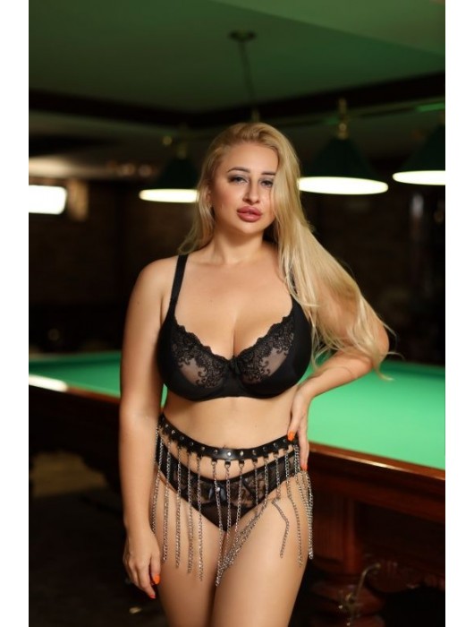 Черно-серебристая портупея-юбка plus size с цепочками - БДСМ Арсенал - купить с доставкой в Нижнем Тагиле