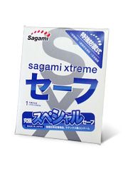Презерватив Sagami Xtreme Ultrasafe с двойным количеством смазки - 1 шт. - Sagami - купить с доставкой в Нижнем Тагиле