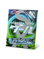 Презерватив Sagami Xtreme Mint с ароматом мяты - 1 шт. - Sagami - купить с доставкой в Нижнем Тагиле
