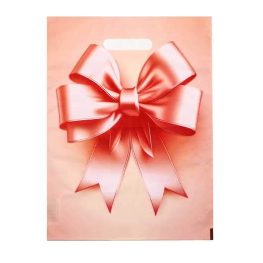 Пакет с принтом в виде банта с вырубной ручкой (30х40 см) - Сима-Ленд - купить с доставкой в Нижнем Тагиле