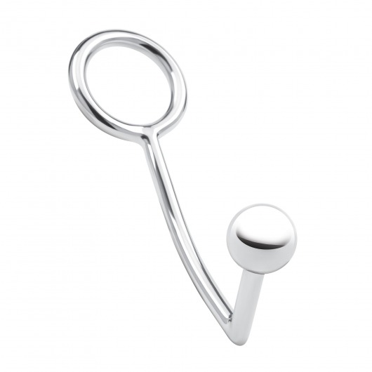 Кольцо на пенис с анальным стимулятором Stainless Steel Anal Hook   Cock Ring - BlueLine - в Нижнем Тагиле купить с доставкой