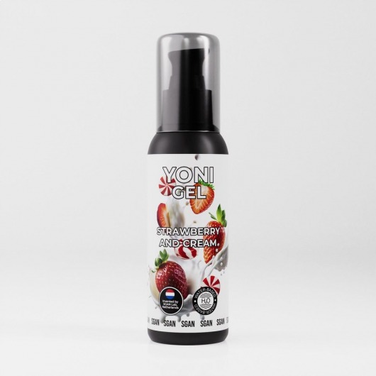 Лубрикант для орального секса SGAN со вкусом клубники со сливками - 100 мл. - SGAN - купить с доставкой в Нижнем Тагиле