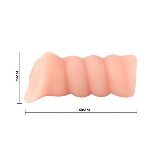 Мастурбатор-вагина с вибрацией и углублениями под пальцы - 16 см. - Baile - в Нижнем Тагиле купить с доставкой