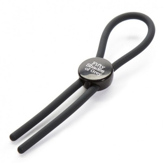 Тёмно-серое эрекционное кольцо с зажимом Again and Again Adjustable Cock Ring - Fifty Shades of Grey - в Нижнем Тагиле купить с доставкой