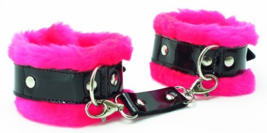 Розовые наручники с мехом BDSM Light - БДСМ Арсенал - купить с доставкой в Нижнем Тагиле