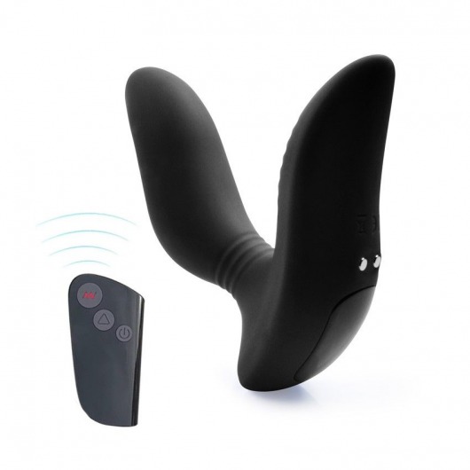 Черный вибромассажер простаты 3,5’’ Remote Control Curve P-spot Massager - 12 см. - Erokay - в Нижнем Тагиле купить с доставкой