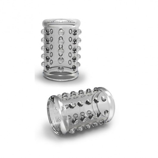 Прозрачная насадка на пенис с шишечками STAY HARD COCK SLEEVE 02 CLEAR - Blush Novelties - в Нижнем Тагиле купить с доставкой