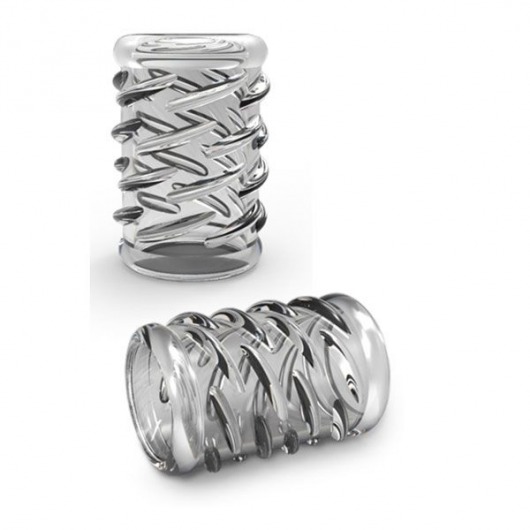 Прозрачная насадка с объёмными чёрточками STAY HARD COCK SLEEVE 06 CLEAR - Blush Novelties - в Нижнем Тагиле купить с доставкой