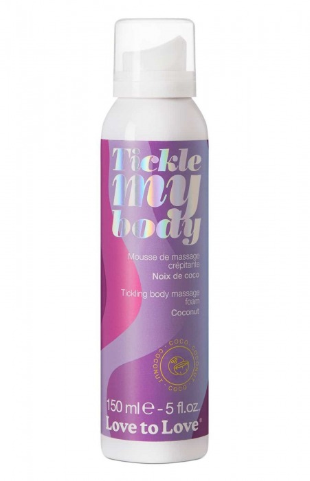 Массажная хрустящая пенка Tickle My Body Coconut с ароматом кокоса - 150 мл. - Love to Love - купить с доставкой в Нижнем Тагиле