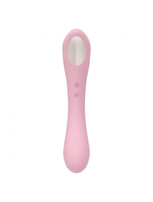 Нежно-розовый двусторонний стимулятор Daisy Massager - 20,2 см. - Adrien Lastic