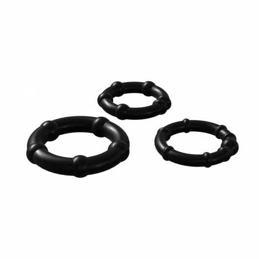 Набор из 3 черных эрекционных колец Babooom Ring Set - Adrien Lastic - в Нижнем Тагиле купить с доставкой