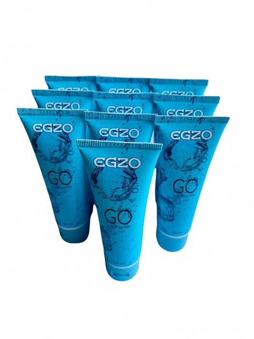 Набор из 10 пролонгирующих лубрикантов на водной основе Egzo Go (по 50 мл.) - EGZO - купить с доставкой в Нижнем Тагиле