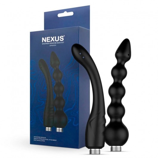 Набор из 2 насадок для анального душа Shower Douche Duo Kit - Nexus Range - купить с доставкой в Нижнем Тагиле