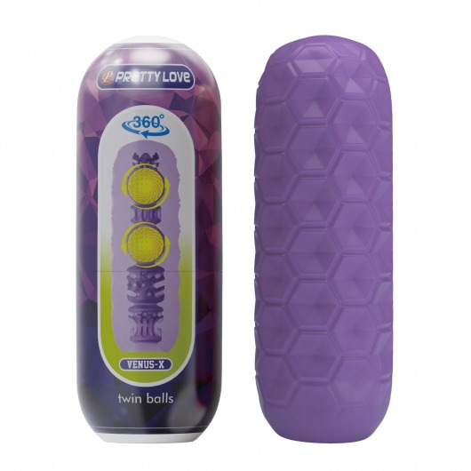 Фиолетовый мастурбатор Venus-X Twin balls - Baile - в Нижнем Тагиле купить с доставкой