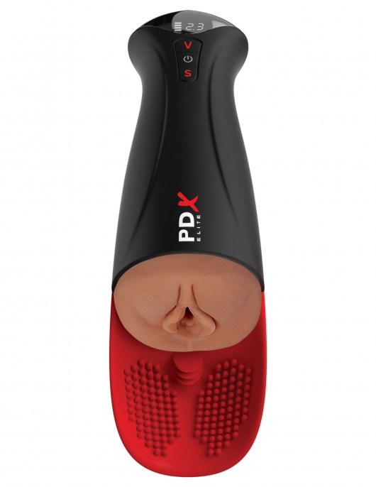 Мастурбатор-вагина в колбе с вибрацией Fuck-O-Matic Pro XL - Pipedream - в Нижнем Тагиле купить с доставкой