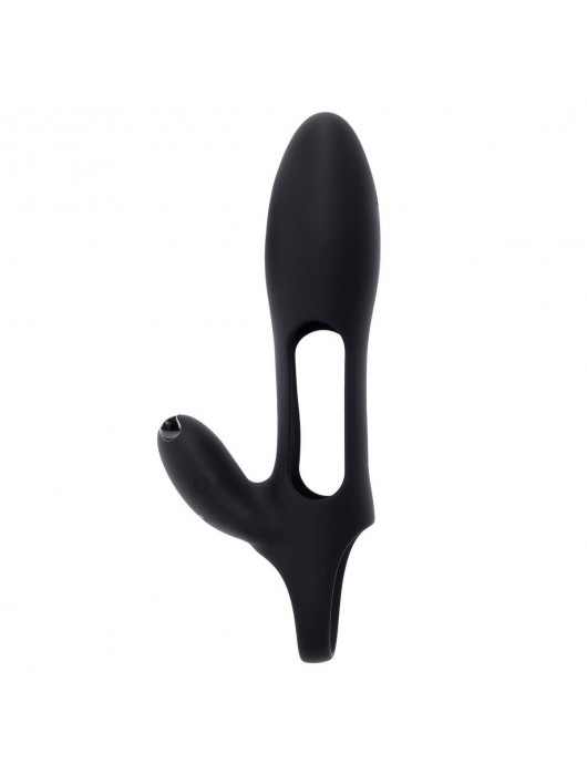 Черная насадка на пенис с вибрацией Nautilus - Zero Tolerance - в Нижнем Тагиле купить с доставкой