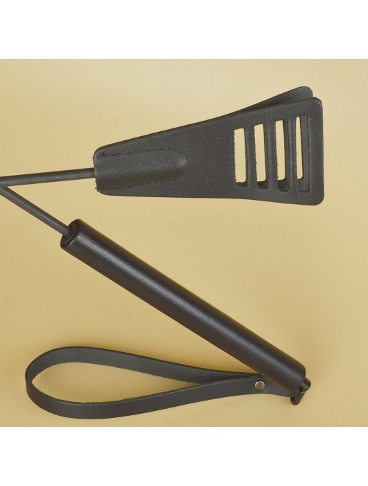 Черный кожаный стек «Сириус» - 60 см. - Sitabella - купить с доставкой в Нижнем Тагиле