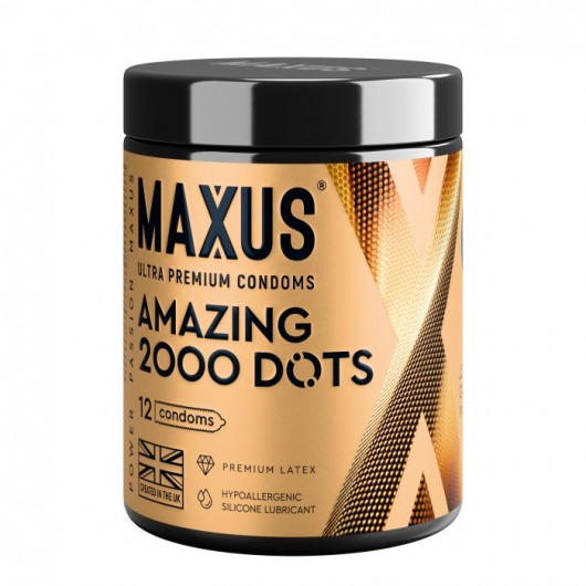 Точечные презервативы MAXUS 2000 Amazing Dots с железным кейсом - 12 шт. - Maxus - купить с доставкой в Нижнем Тагиле