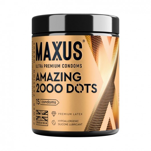 Точечные презервативы MAXUS 2000 Amazing Dots с железным кейсом - 15 шт. - Maxus - купить с доставкой в Нижнем Тагиле