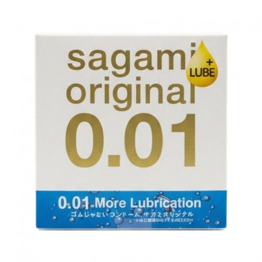 Увлажнённый презерватив Sagami Original 0.01 Extra Lub - 1 шт. - Sagami - купить с доставкой в Нижнем Тагиле