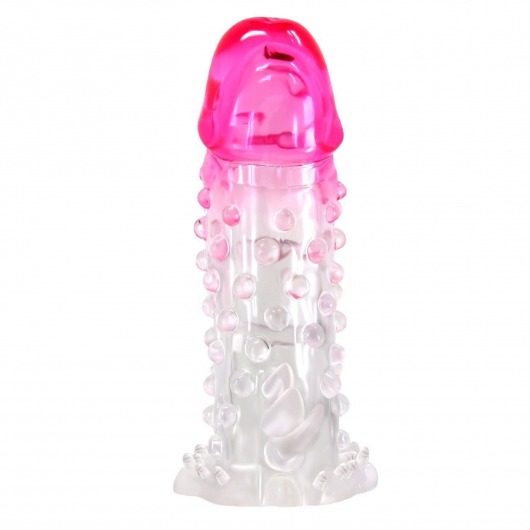 Прозрачно-розовая насадка на пенис Wilford - 13,5 см. - Baile - в Нижнем Тагиле купить с доставкой