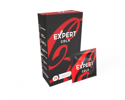 Презервативы с ароматом колы Expert Cola - 15 шт. - Expert - купить с доставкой в Нижнем Тагиле