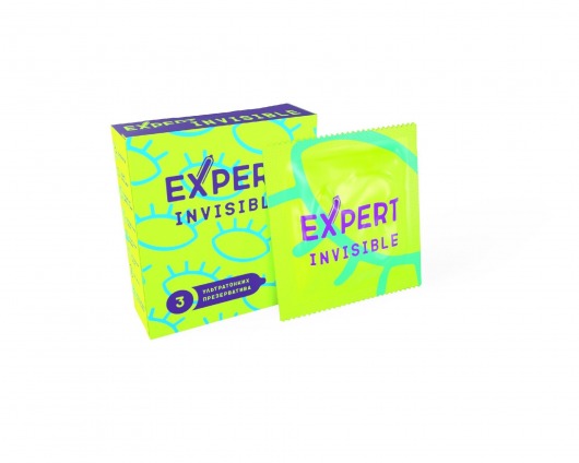 Ультратонкие презервативы Expert Invisible - 3 шт. - Expert - купить с доставкой в Нижнем Тагиле