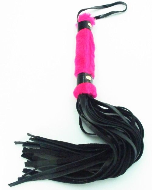 Нежная плеть с розовым мехом BDSM Light - 43 см. - БДСМ Арсенал - купить с доставкой в Нижнем Тагиле