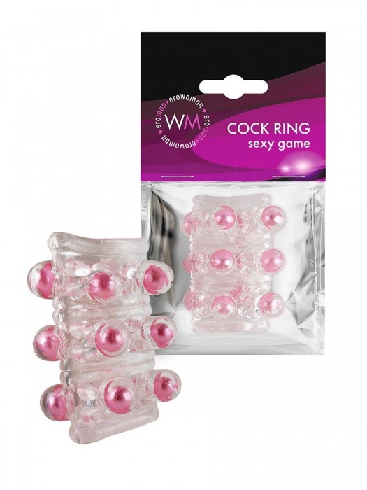 Прозрачная сквозная насадка на пенис с цветными шариками - Erowoman-Eroman - в Нижнем Тагиле купить с доставкой