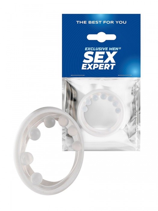 Эрекционное кольцо с мягкой стимулирующей насадкой - Sex Expert - в Нижнем Тагиле купить с доставкой