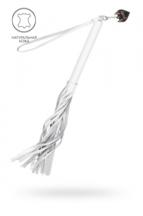Белая кожаная плеть - 50 см. - Pecado - купить с доставкой в Нижнем Тагиле