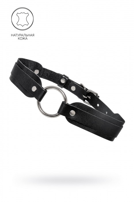 Черный кожаный чокер-ошейник со скруглёнными углами - Pecado - купить с доставкой в Нижнем Тагиле