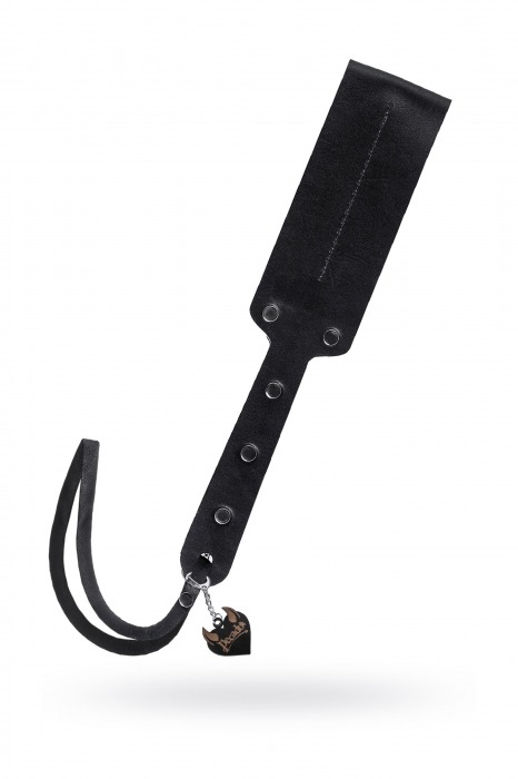 Черный кожаный пэддл - 32 см. - Pecado - купить с доставкой в Нижнем Тагиле