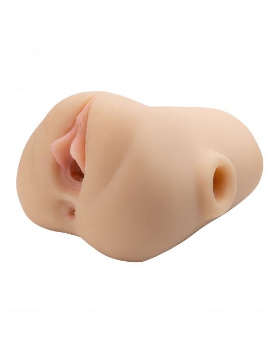 Телесный мастурбатор с вибрацией Double Pounder Vibrating Squeeze Stroker - Pipedream - в Нижнем Тагиле купить с доставкой