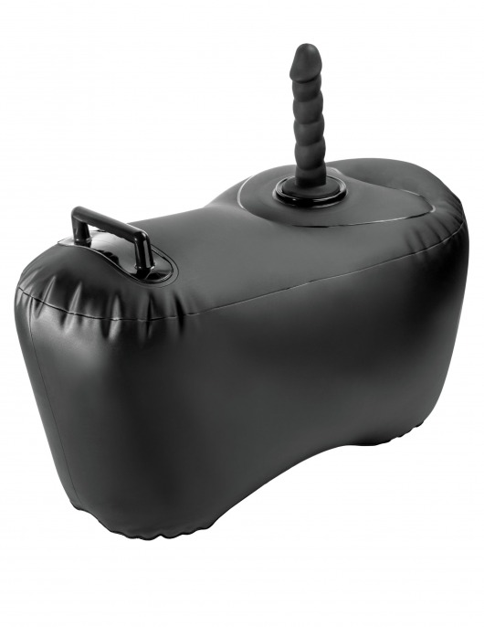 Черное надувное кресло с платформой для фиксации дилдо Body Dock Inflatable Love Seat - Pipedream - купить с доставкой в Нижнем Тагиле