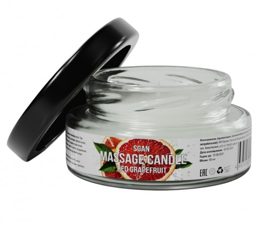 Массажная свеча «Красный грейпфрут» - 50 мл. - SGAN - купить с доставкой в Нижнем Тагиле