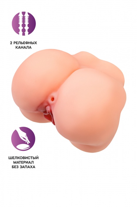 Реалистичный мастурбатор в форме попки с 2 любовными входами - No Name - в Нижнем Тагиле купить с доставкой