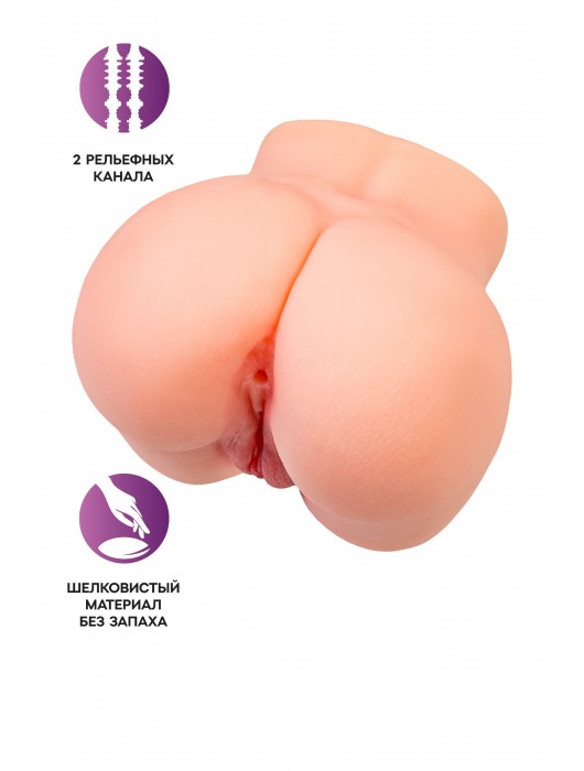Реалистичный мастурбатор в форме попки с двумя любовными входами - No Name - в Нижнем Тагиле купить с доставкой