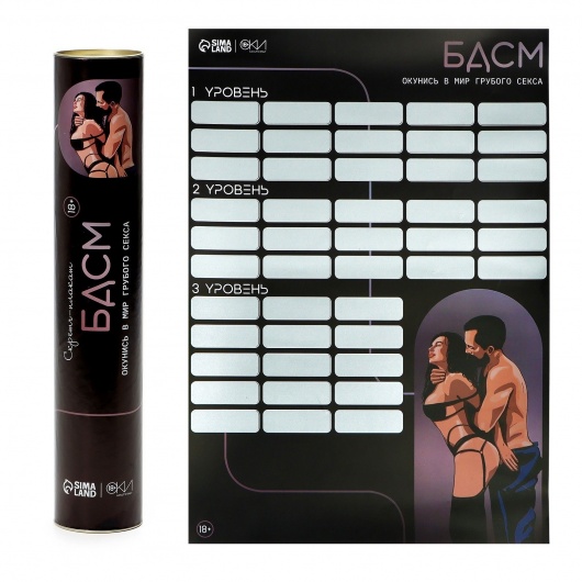 Плакат для двоих со скретч-слоем «БДСМ» - Сима-Ленд - купить с доставкой в Нижнем Тагиле