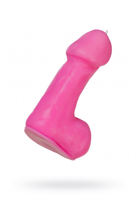 Розовая свеча в форме пениса - 47 гр. - Pecado - купить с доставкой в Нижнем Тагиле