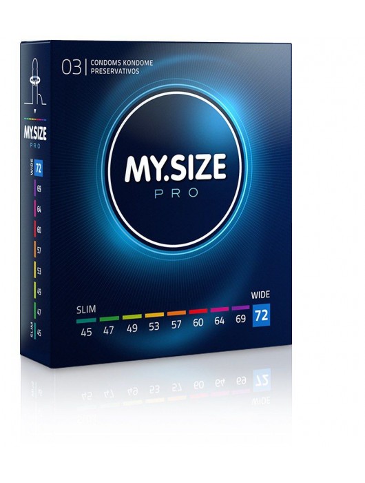 Презервативы MY.SIZE размер 72 - 3 шт. - My.Size - купить с доставкой в Нижнем Тагиле