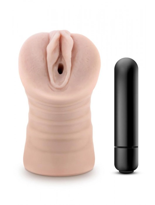 Телесный мастурбатор-вагина Ayumi с вибрацией - Blush Novelties - в Нижнем Тагиле купить с доставкой