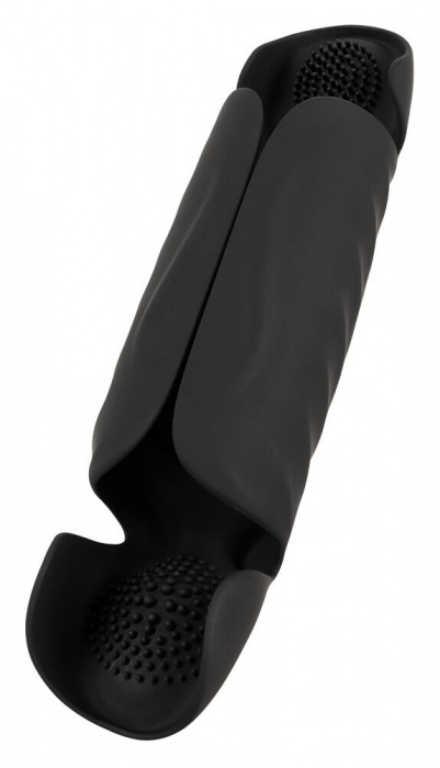 Черный вибромастурбатор с трехточечной стимуляцией Penis Trainer with 3 Point Stimulation - Orion - в Нижнем Тагиле купить с доставкой