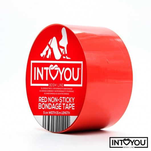 Красный скотч для фиксации Non-Sticky Bondage Tape - 15 м. - Intoyou - купить с доставкой в Нижнем Тагиле