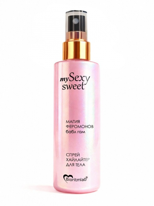 Спрей хайлайтер для тела Sexy Sweet с ароматом бабл-гам, шиммером и феромонами - 200 мл. -  - Магазин феромонов в Нижнем Тагиле