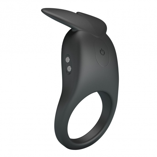 Черное перезаряжаемое виброкольцо Carlton - Baile - в Нижнем Тагиле купить с доставкой