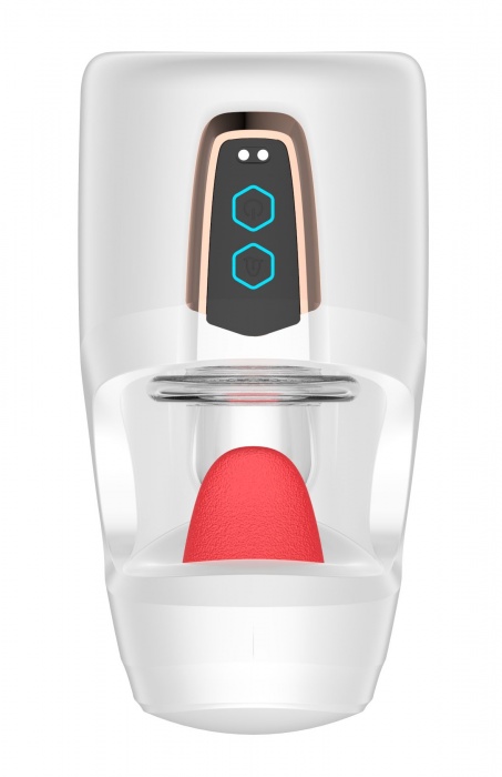 Белый мастурбатор с язычком и возвратно-поступательными движениями - Secwell - в Нижнем Тагиле купить с доставкой