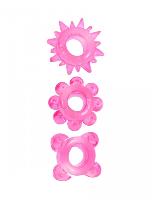 Комплект из 3 розовых эрекционных колец - Erowoman-Eroman - в Нижнем Тагиле купить с доставкой