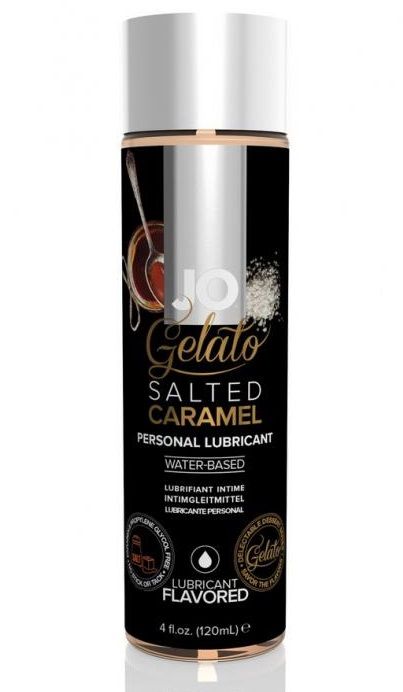 Лубрикант с ароматом солёной карамели JO GELATO SALTED CARAMEL - 120 мл. - System JO - купить с доставкой в Нижнем Тагиле